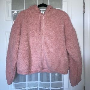 Pink fluffy hoodie